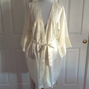 LA Intimates Satin Ivory Robe